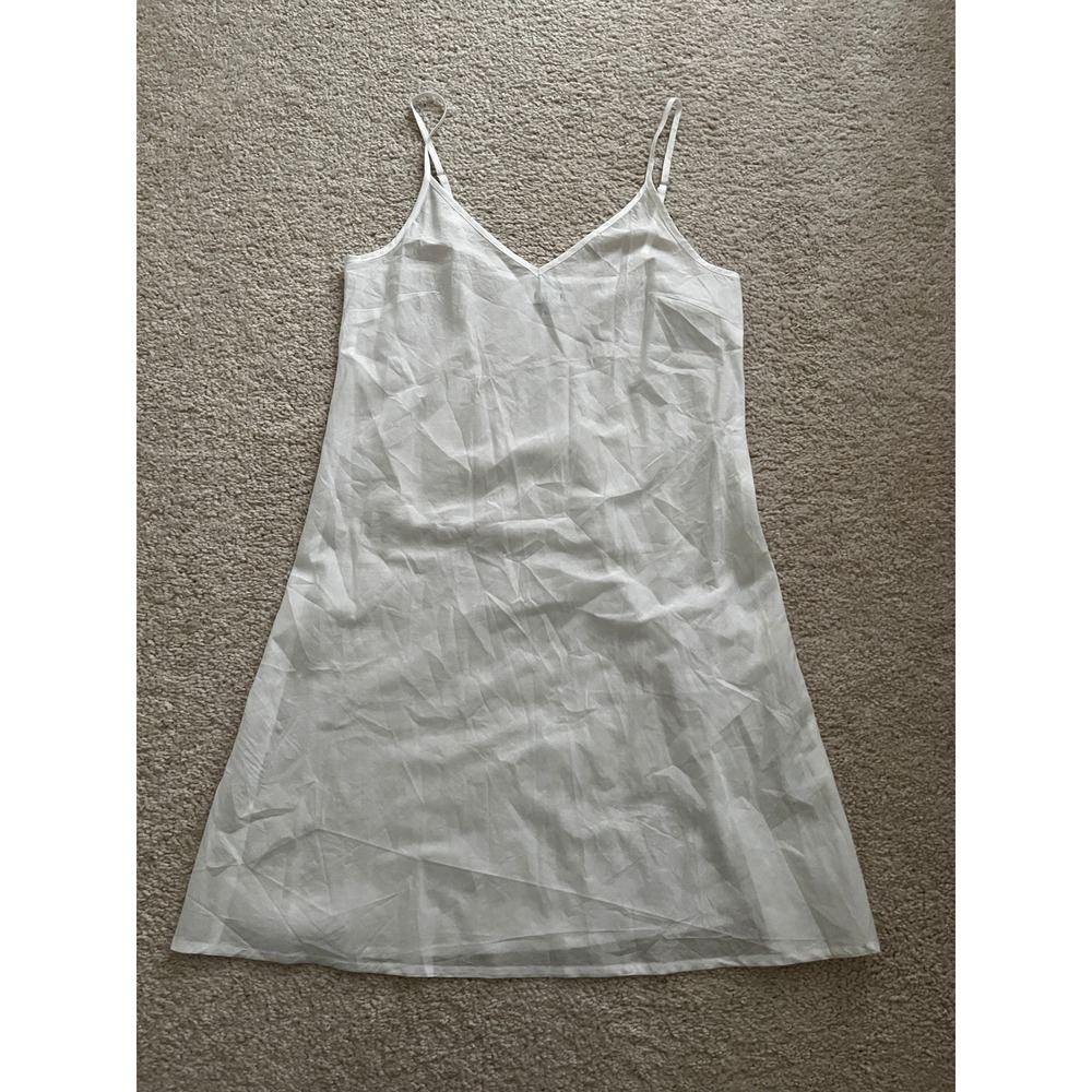 Lake Pajamas Cotton Classic Poplin Nightdress Neglige Slip Dress XS